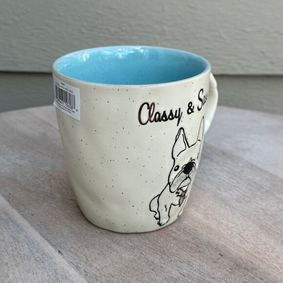 Large Coffee Mug Classy & Sassy French Kisses Series. Frenchie With Necktie New - Picture 5 of 11